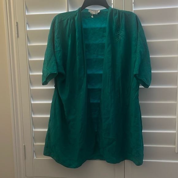 Vintage Mika Silk Embroiled Rob Size P - Picture 2 of 9